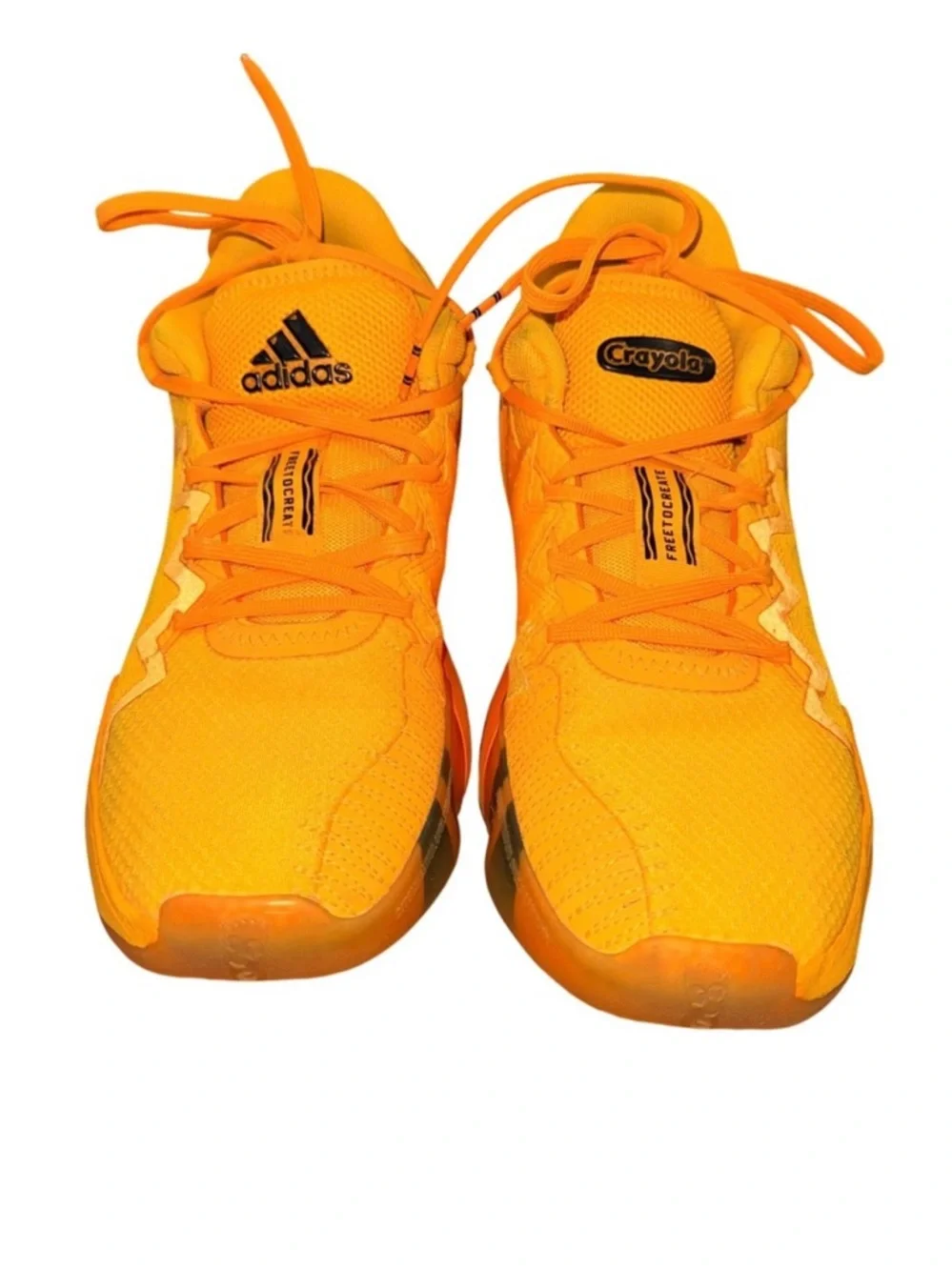 Crayola Adidas Orange High-Top Sneakers